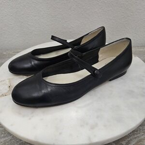 Aqua Lydia Black Flats Leather Womens Sz. 36.5